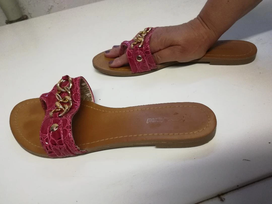 Fuchsia sandalen met ges maat 39 (interieure imperfecties) – photo 13